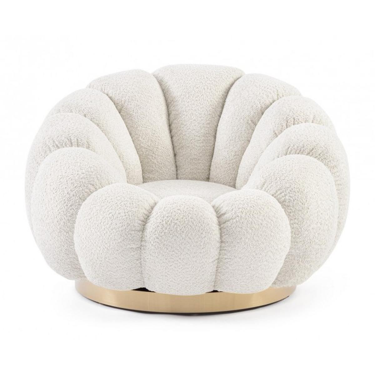 Poltrona Girevole Florel Naturale | Bizzotto