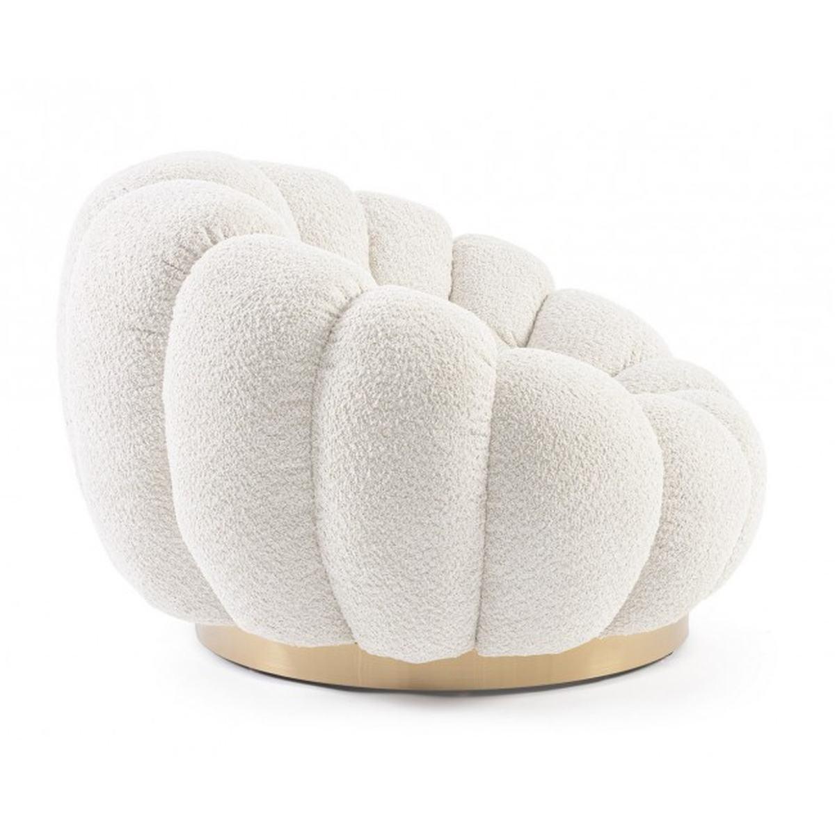 Poltrona Girevole Florel Naturale | Bizzotto