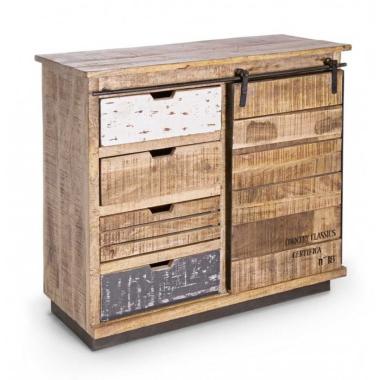 Credenza 1 Anta E 4 Cassetti Tudor | Bizzotto