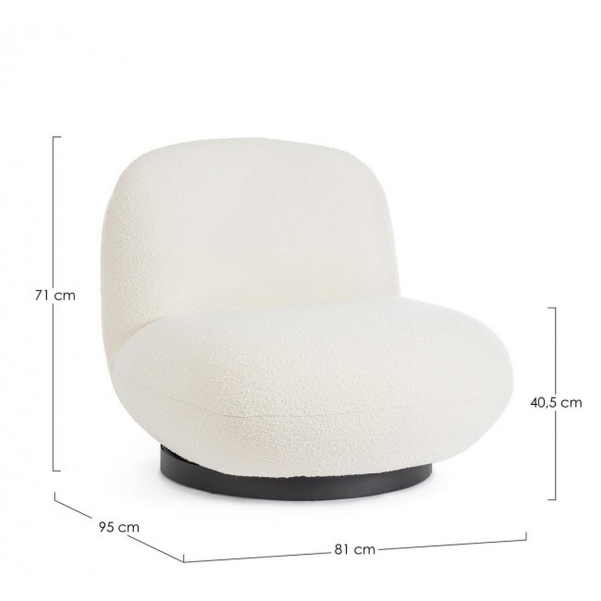 Poltrona Margot Girev Bianco Boucle' | Bizzotto