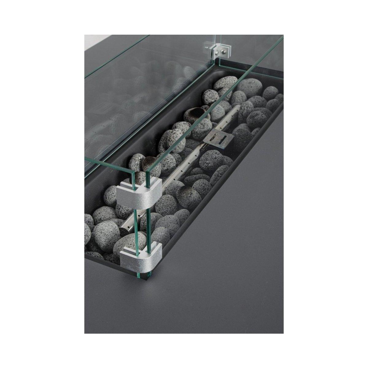 Camino A Gas Wolke Grigio Scuro cm.110x65 | Bizzotto