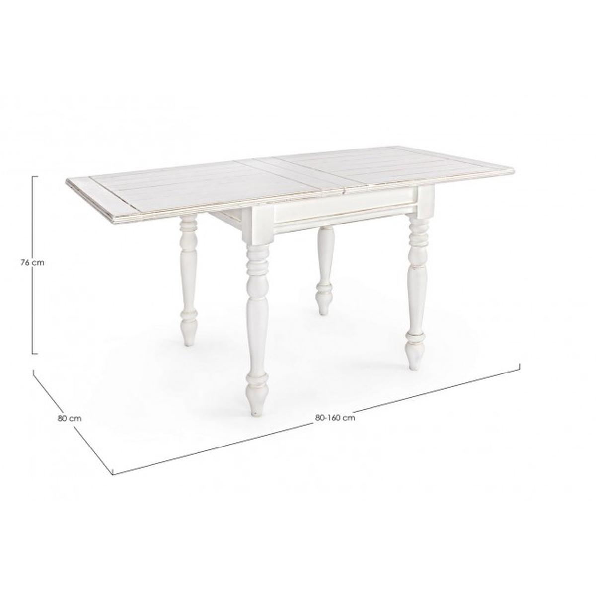 Tavolo Colette Allungabile 80-160x80 | Bizzotto