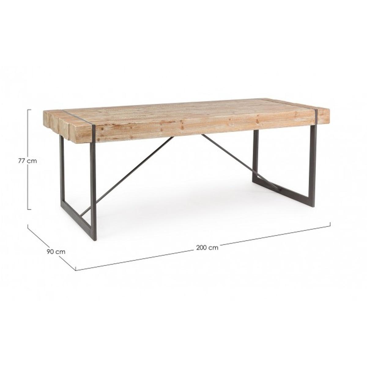 Tavolo Garrettangolare cm.200x90 | Bizzotto