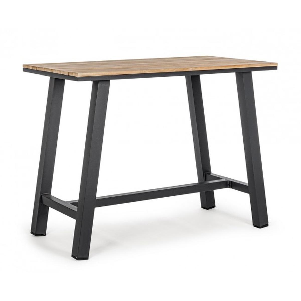 Tavolo Bar Skipper cm.131x73 Nat/Antra.Yk13 | Bizzotto