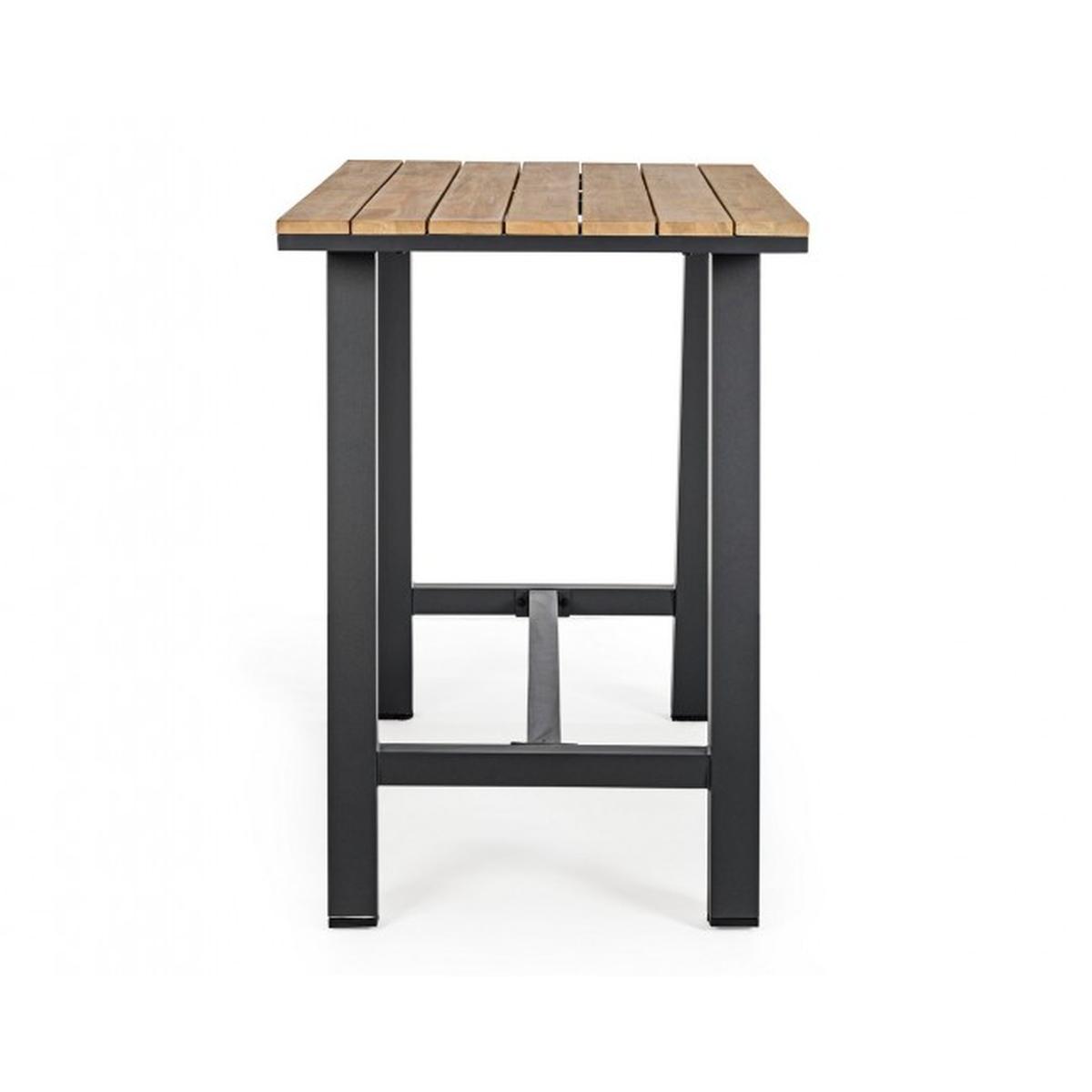 Tavolo Bar Skipper cm.131x73 Nat/Antra.Yk13 | Bizzotto