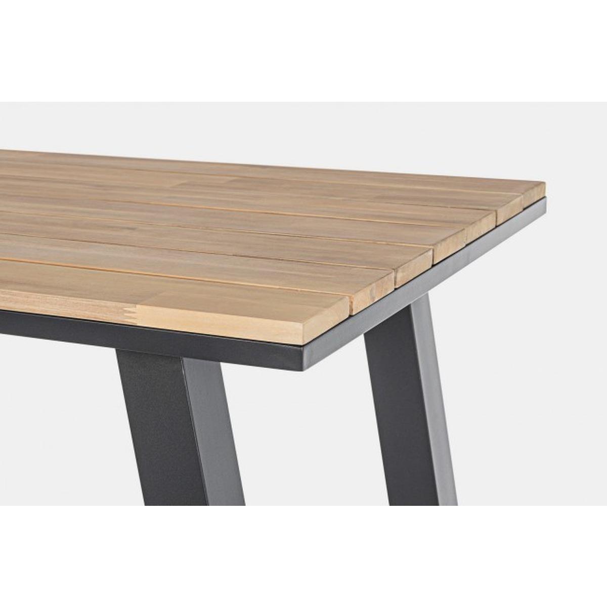 Tavolo Bar Skipper cm.131x73 Nat/Antra.Yk13 | Bizzotto