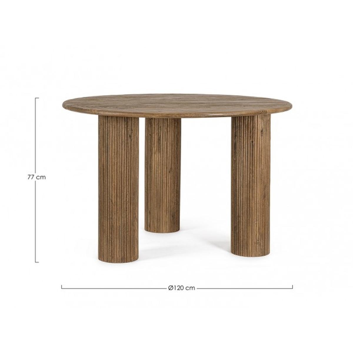 Tavolo Dacca Brown Tondo cm.Ã?120 | Bizzotto