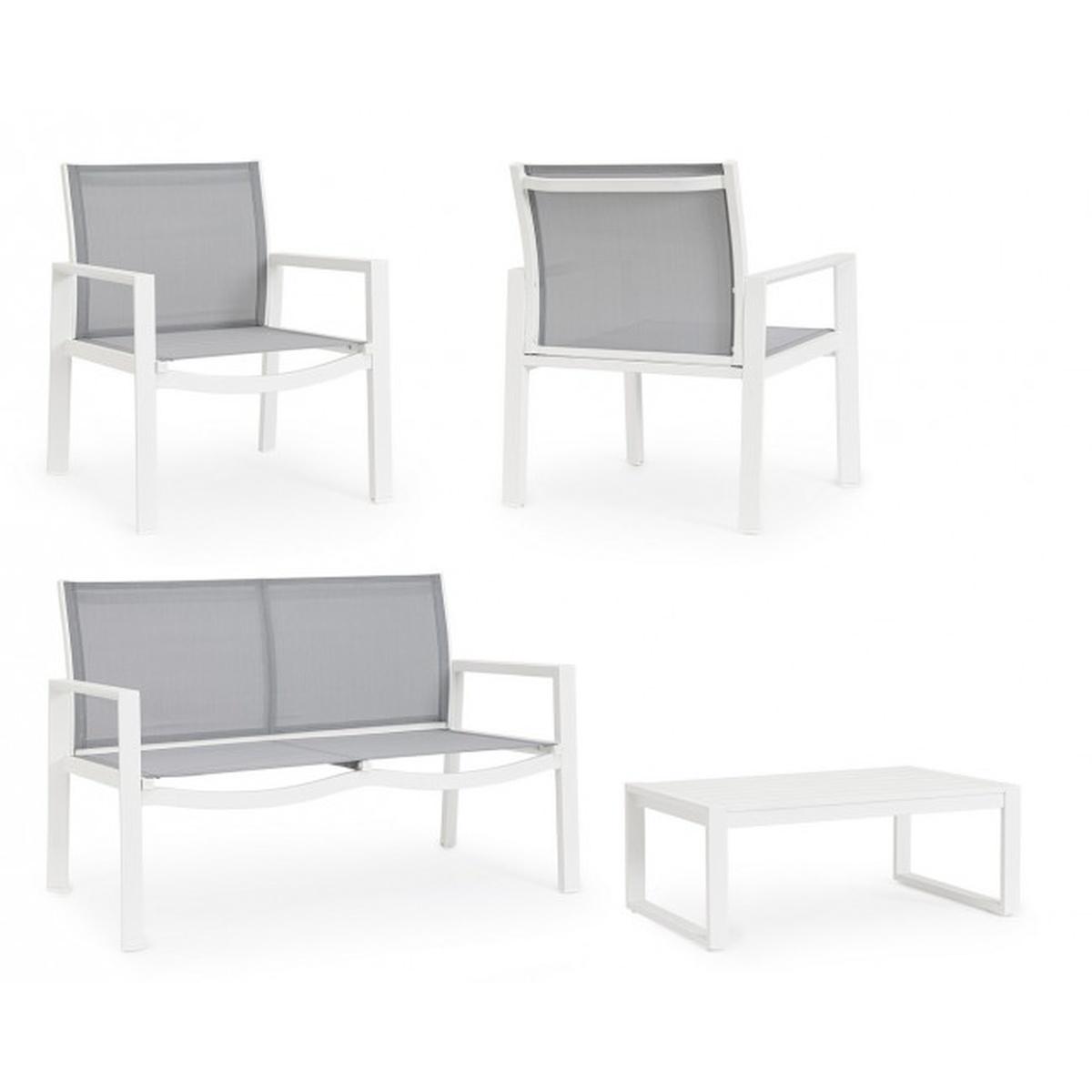 Salotto Set pz.4 Kallen Bianco Yk11 | Bizzotto