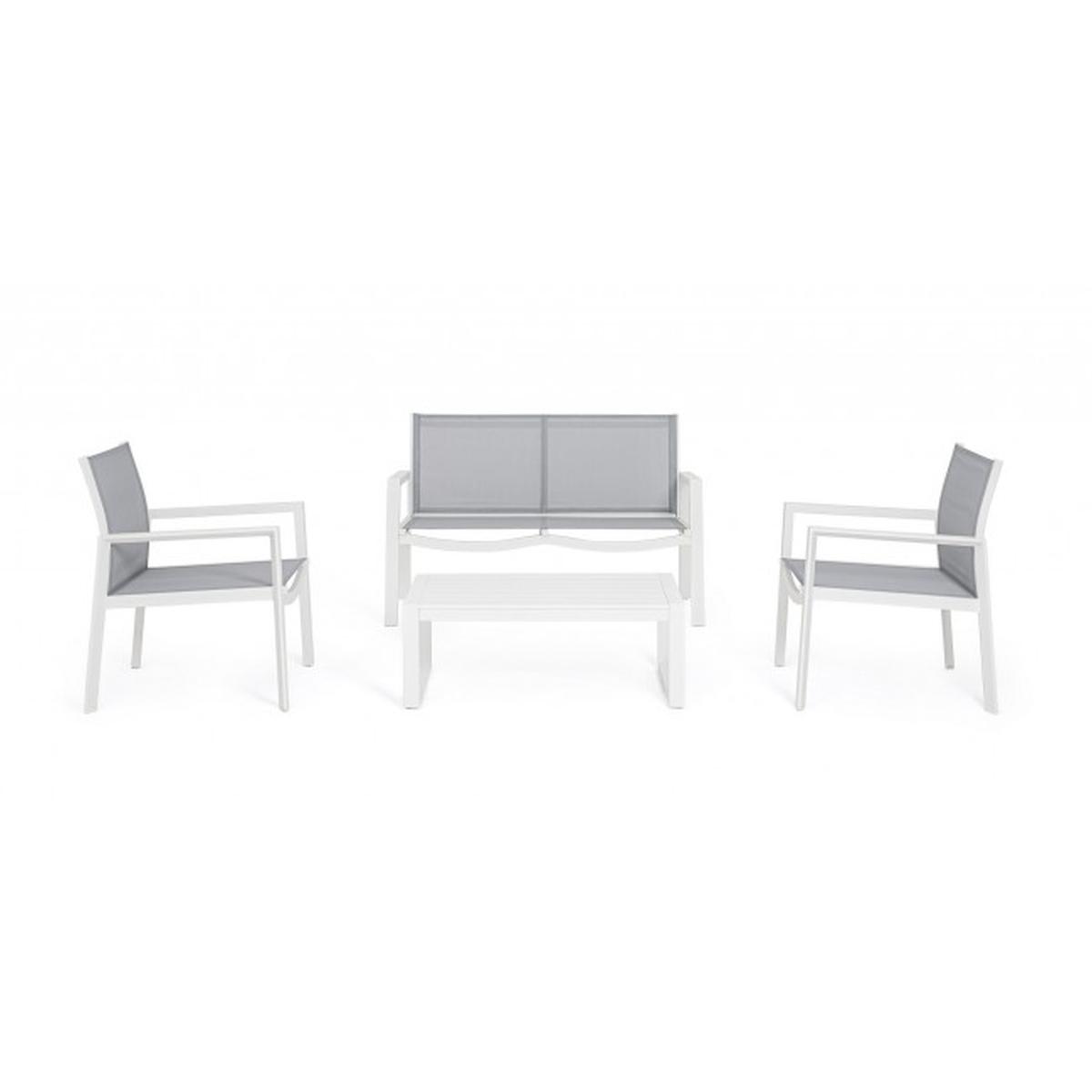 Salotto Set pz.4 Kallen Bianco Yk11 | Bizzotto