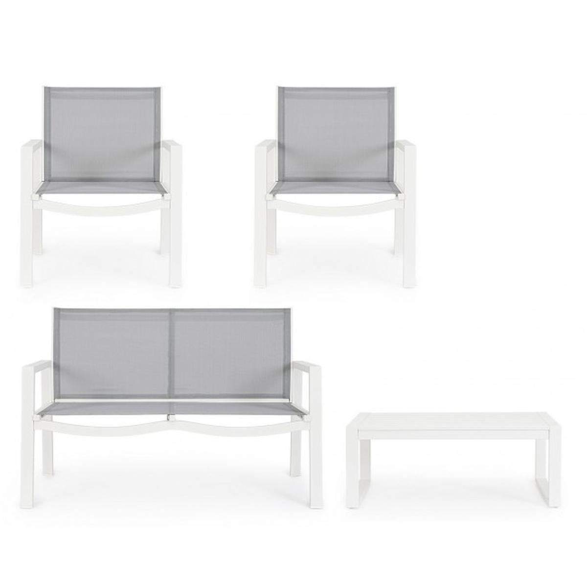 Salotto Set pz.4 Kallen Bianco Yk11 | Bizzotto