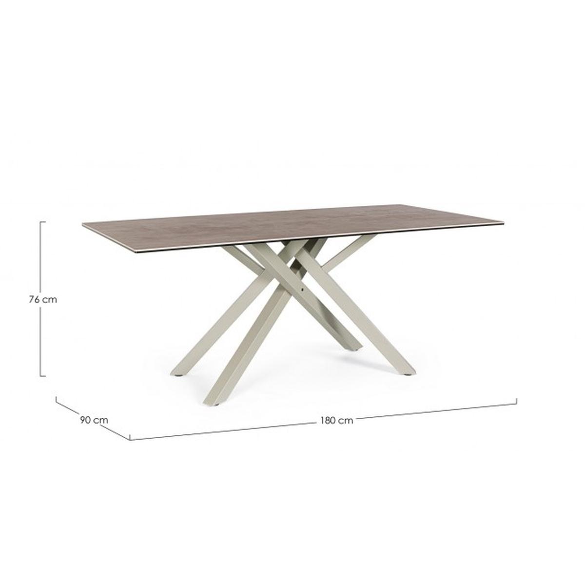 Tavolo Sean Tortora cm.180x90 | Bizzotto