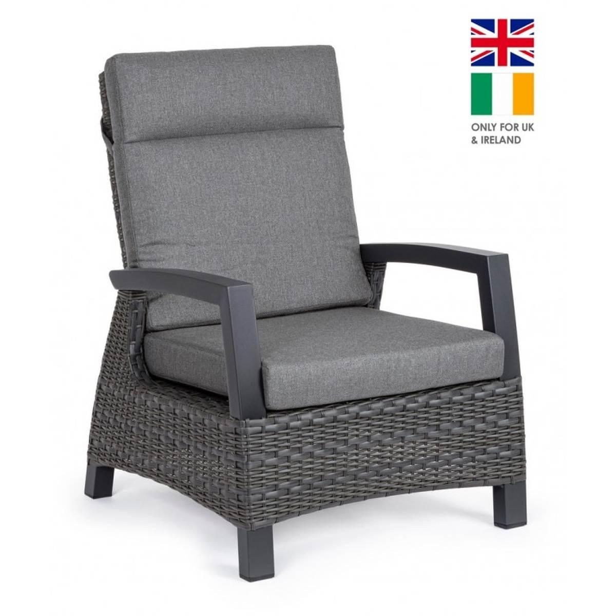 Poltrona Reclin con Cuscini Britton Antr Jx55-Uk | Bizzotto