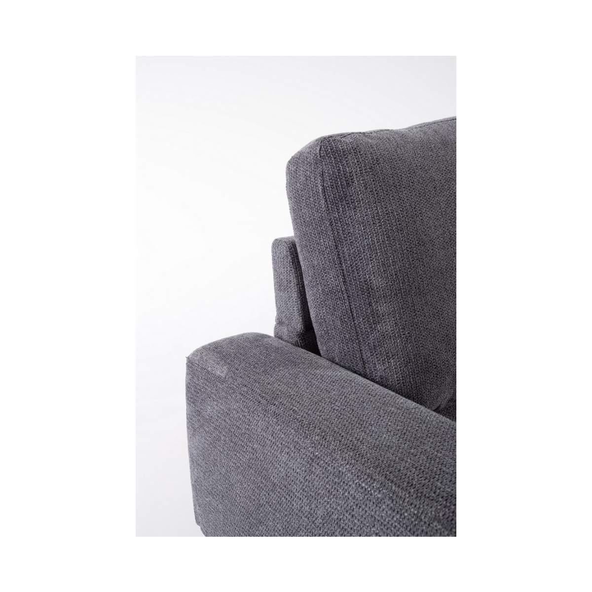 Divano 3 Posti Washington con Penisola Gri Sc | Bizzotto