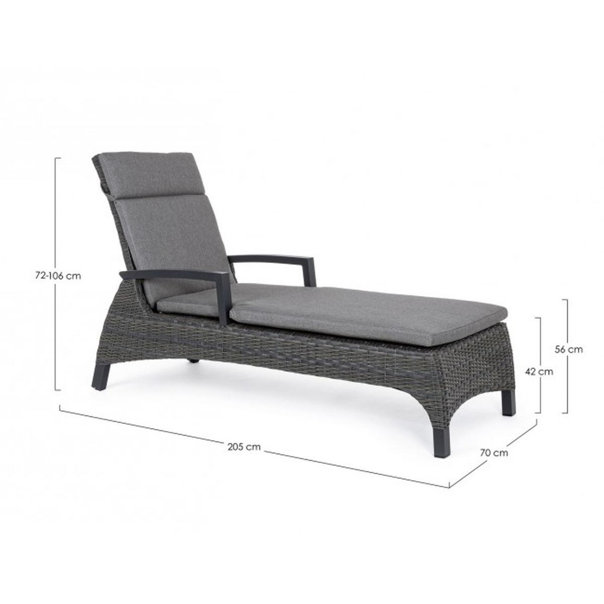 Lettino con Cuscini Britton Antr Jx55 | Bizzotto