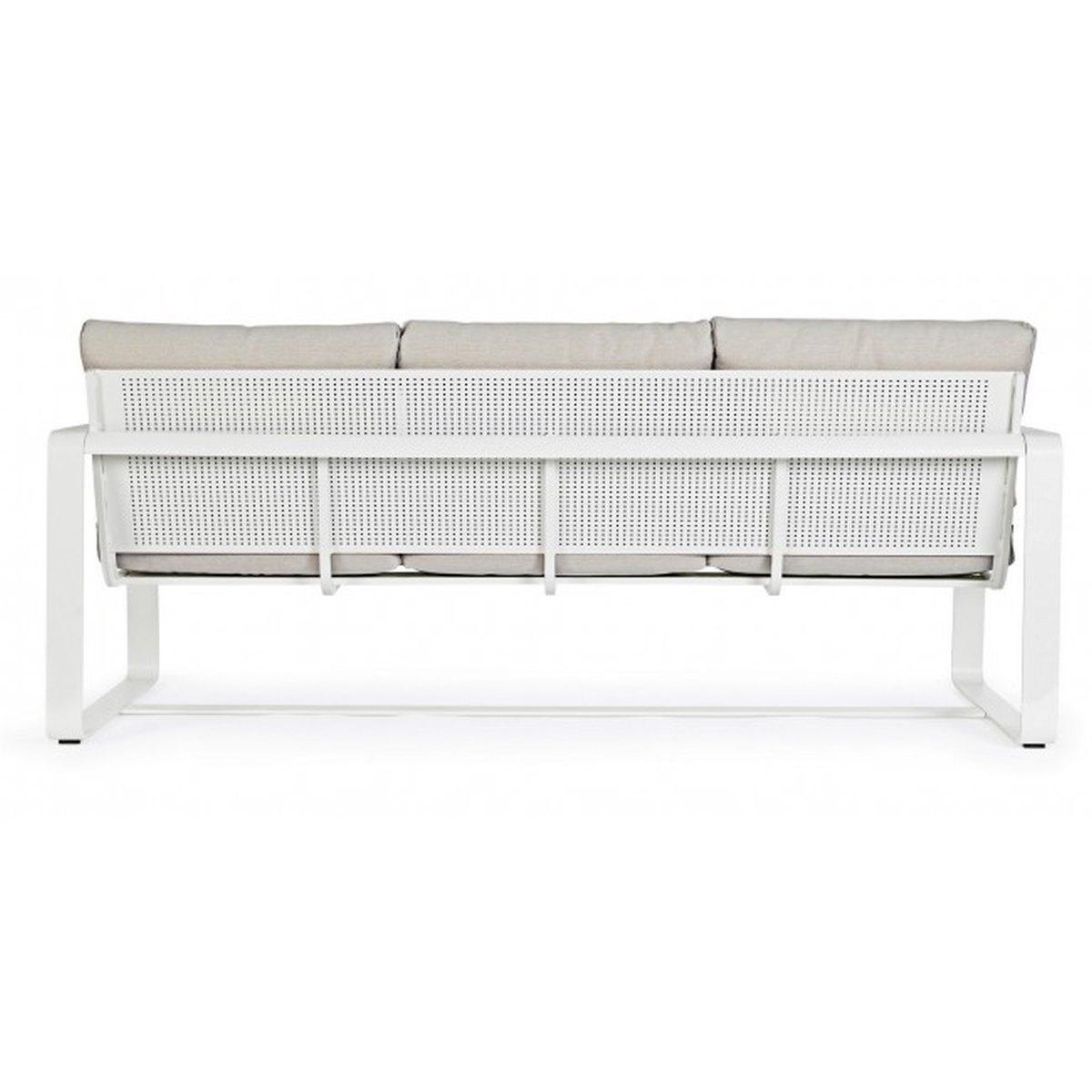 Divano 3 Posti con Cuscini Merrigan Bianco Yk11 | Bizzotto