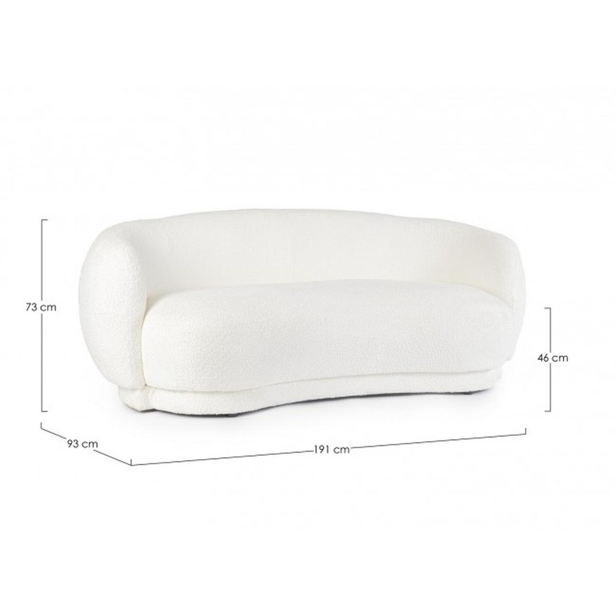 Divano 2 Posti Tecla Bianco | Bizzotto