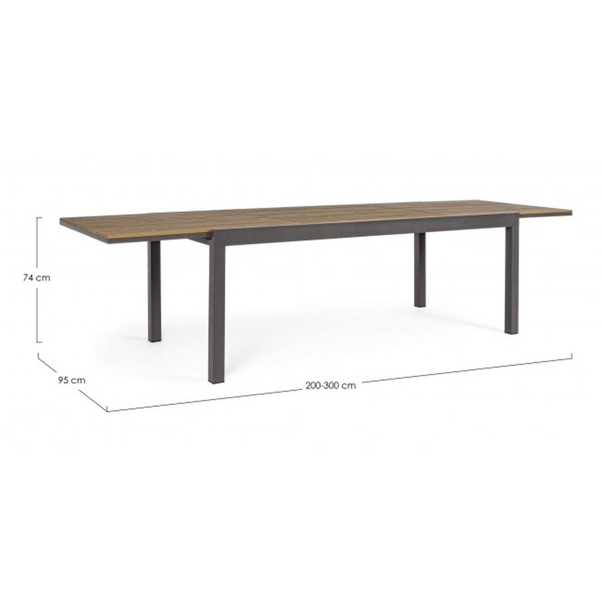 Tavolo Allungabile Elias 200-300x95 Antracide Sj61 | Bizzotto