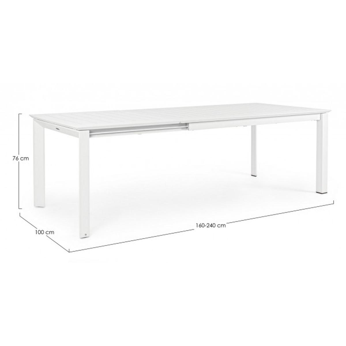 Tavolo Allungabile Konnor cm.160-240x100 Bianco | Bizzotto