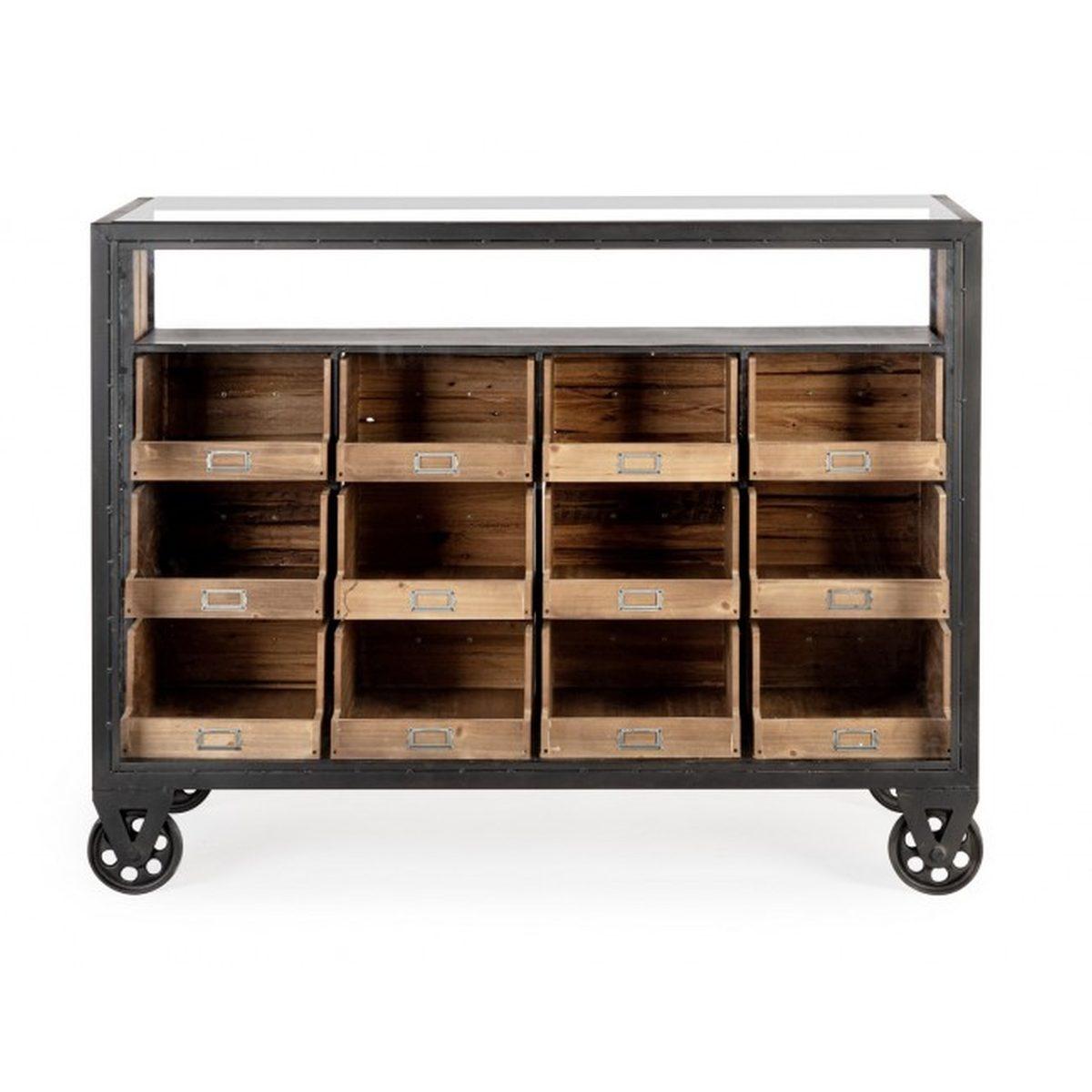 Cassettiera 12 Cassetti Mindil con Ruote cm.H95,5 | Bizzotto