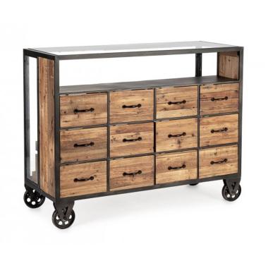 Cassettiera 12 Cassetti Mindil con Ruote cm.H95,5 | Bizzotto