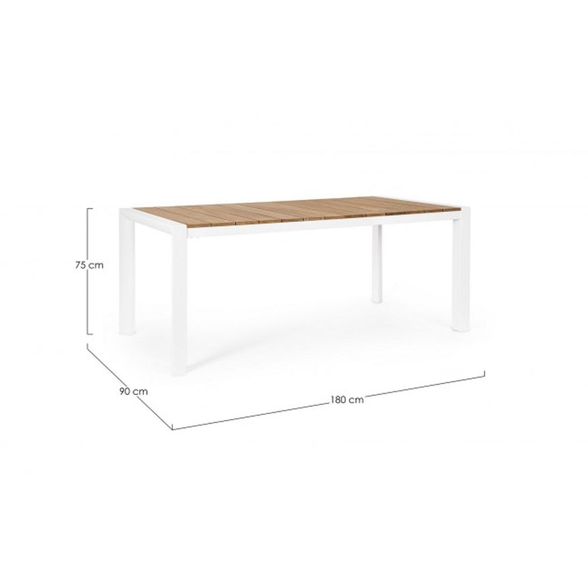 Tavolo Cameron cm.180x90 Bianco Gk50 | Bizzotto