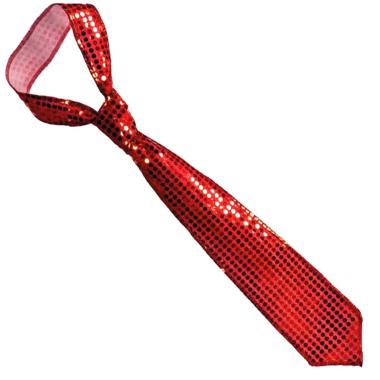 Cravatta con paillettes rossa