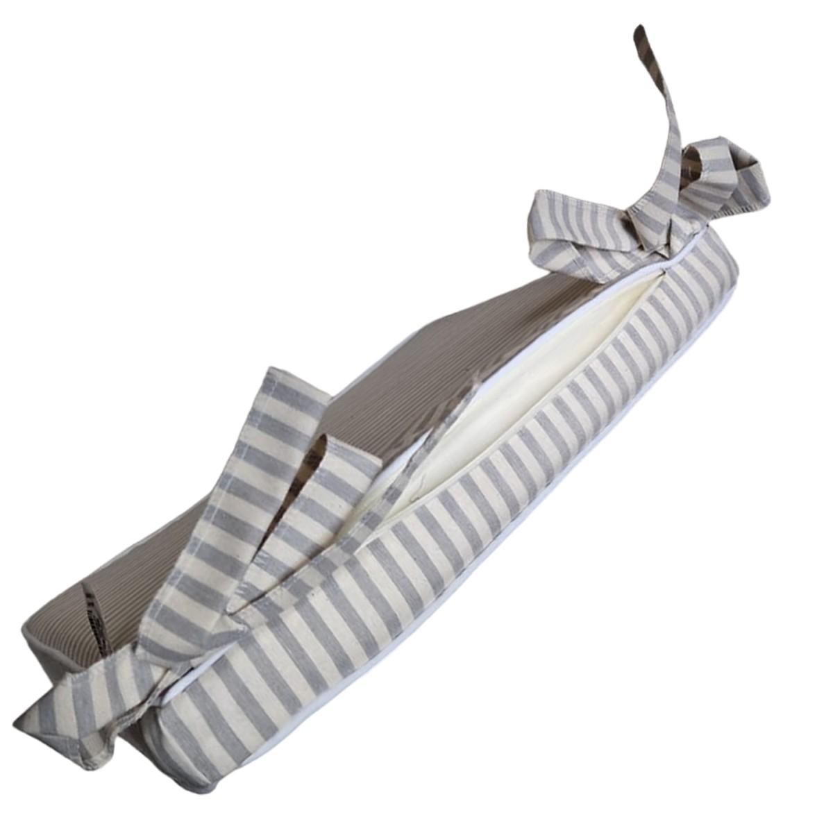 Cuscino Sedia Fianchetto Teflon Rayur Righe Azzurre cm.40x39 | Alore Casa