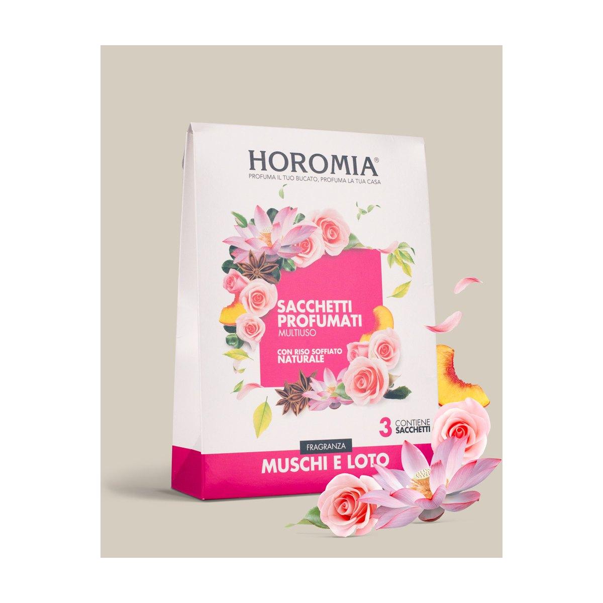 Sacchetti Profumati horomia Muschi e Loto Multiuso Set pz.3 | Horomia
