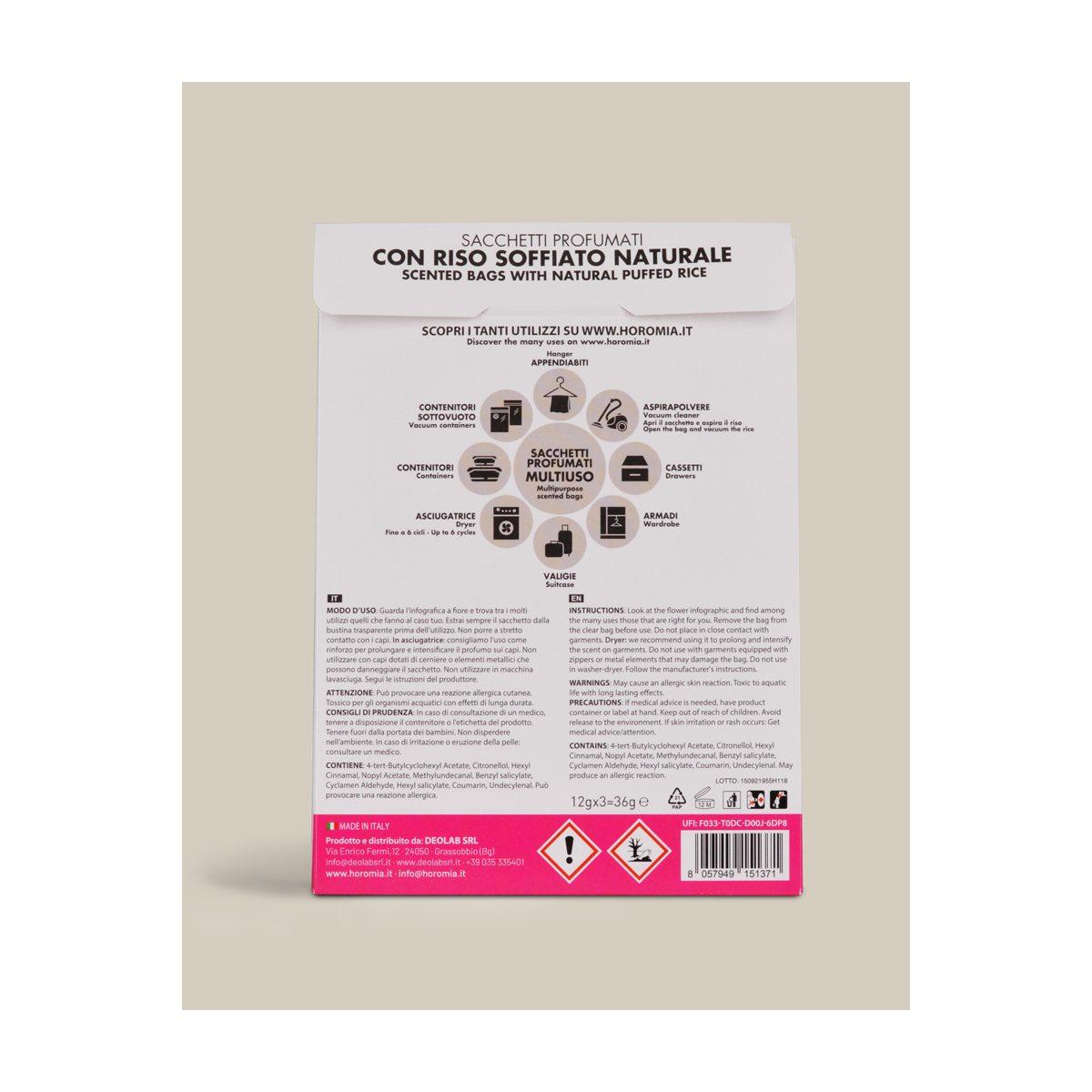 Sacchetti Profumati horomia Muschi e Loto Multiuso Set pz.3 | Horomia