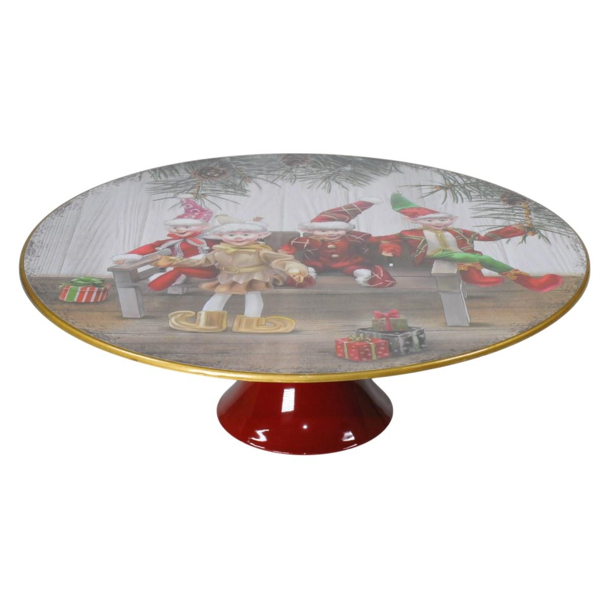 Centrotavola Alzata con Elfi cm.29 |Silani