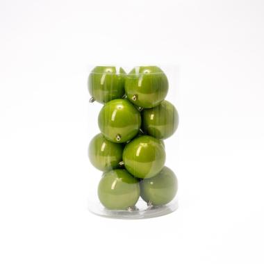 Pallina Natale cm.ÃƒÂ˜8 Verde Pistacchio Set pz.16 |Silani