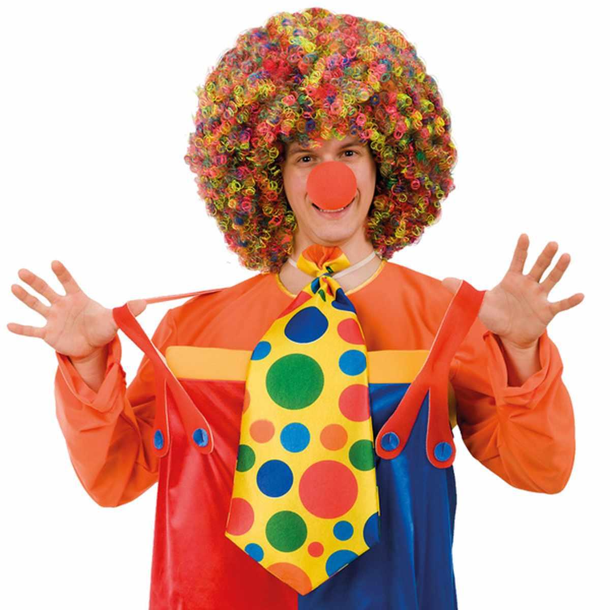 Галстук клоуна. Клоунский Гал. Атрибуты клоуна. Клоун с оранжевыми волосами.
