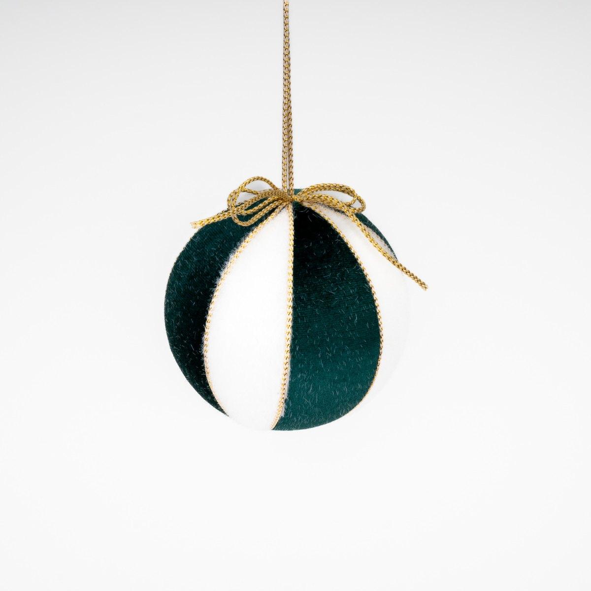 Pallina Natale cm.ÃƒÂ˜15 Verde a Spicchi |Silani