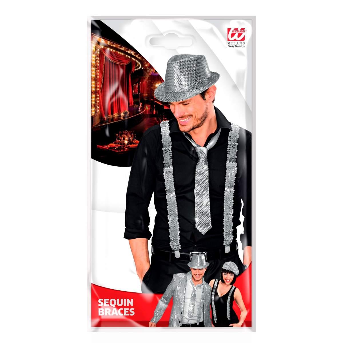 Bretelle Paillettes Argento |Carnival Toys