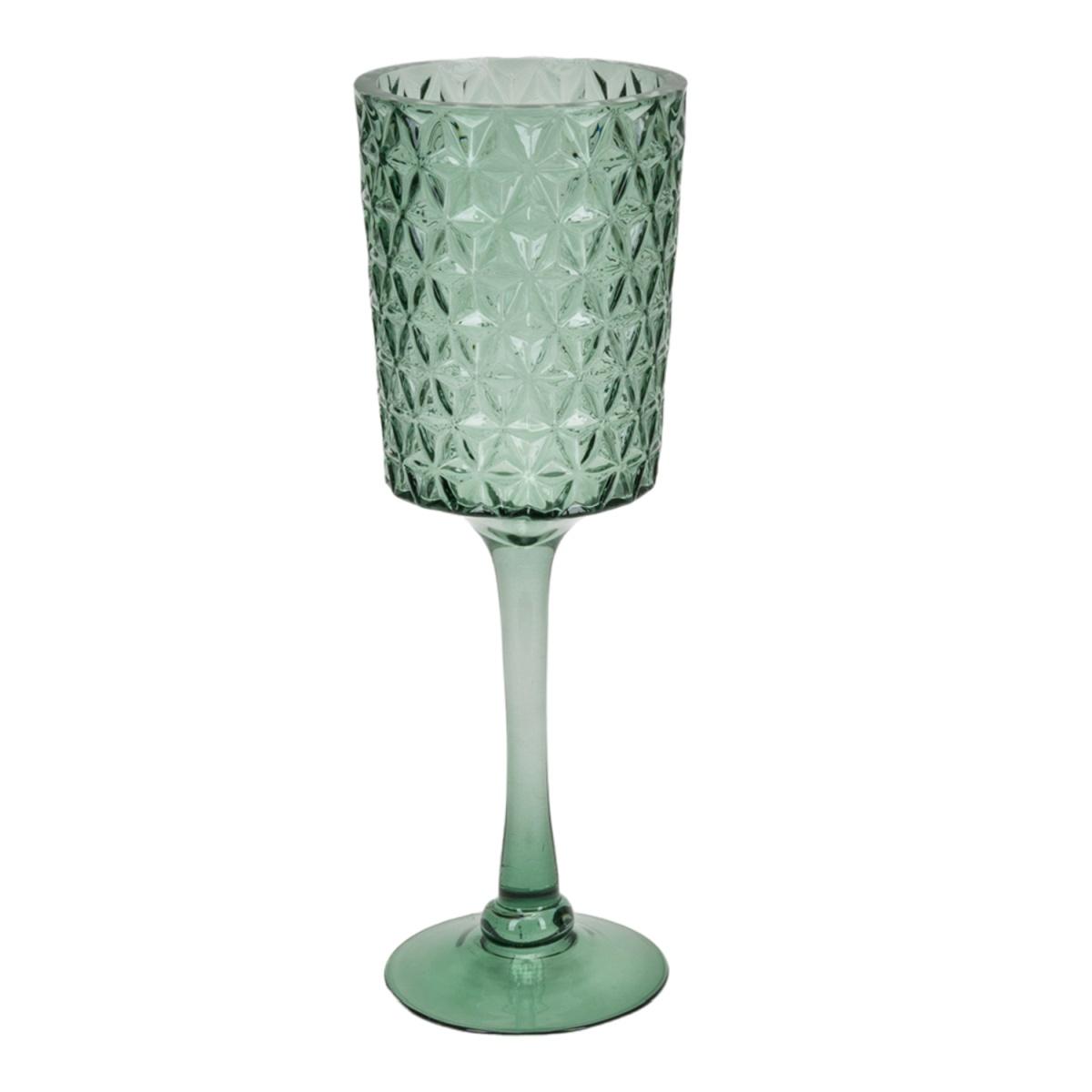 Vaso Vetro Calice Verde Rainbow cm.30 | Silani