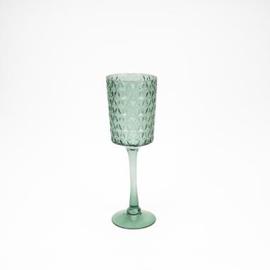 Vaso Vetro Calice Verde Rainbow cm.40 | Silani