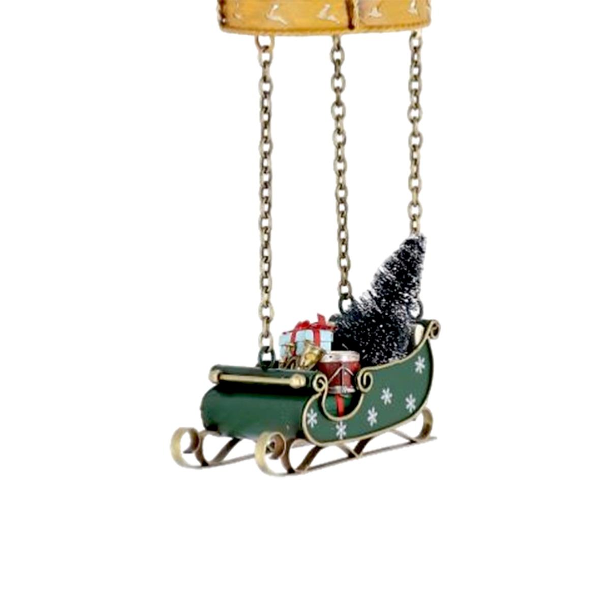 Mongolfiera Metallo con Slitta cm.37x12 |Bizzotto