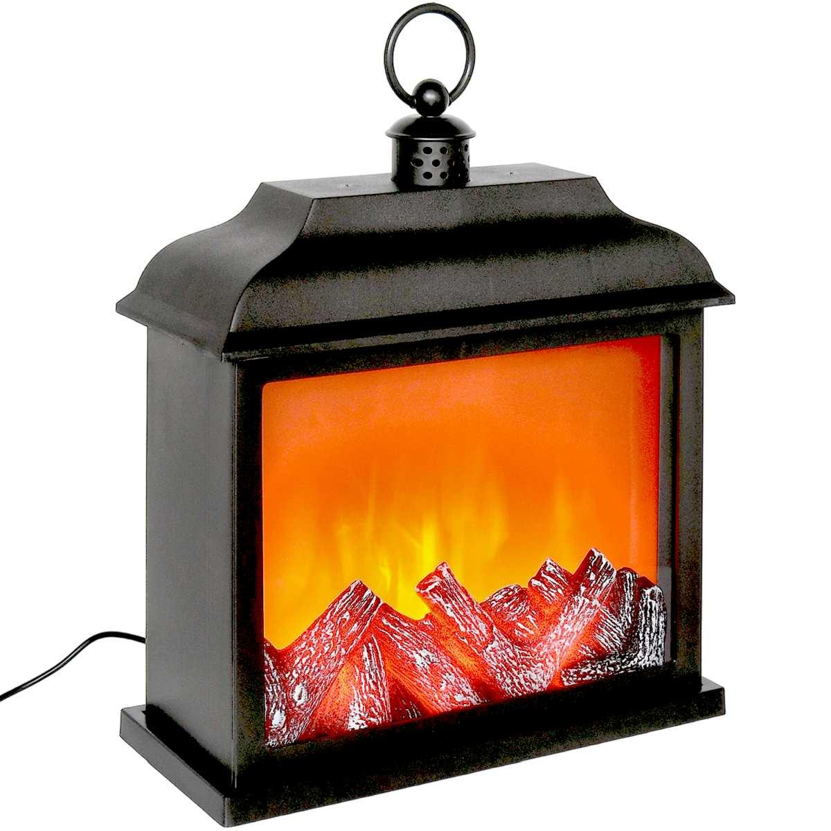 Decorazione Natalizia Camino Lester Nero USB cm.30x34 |Bizzotto