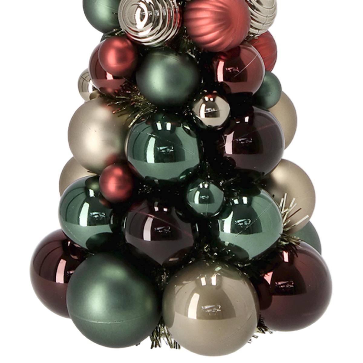 Albero Natale cm.39 Perle Rosso Verde |Bizzotto