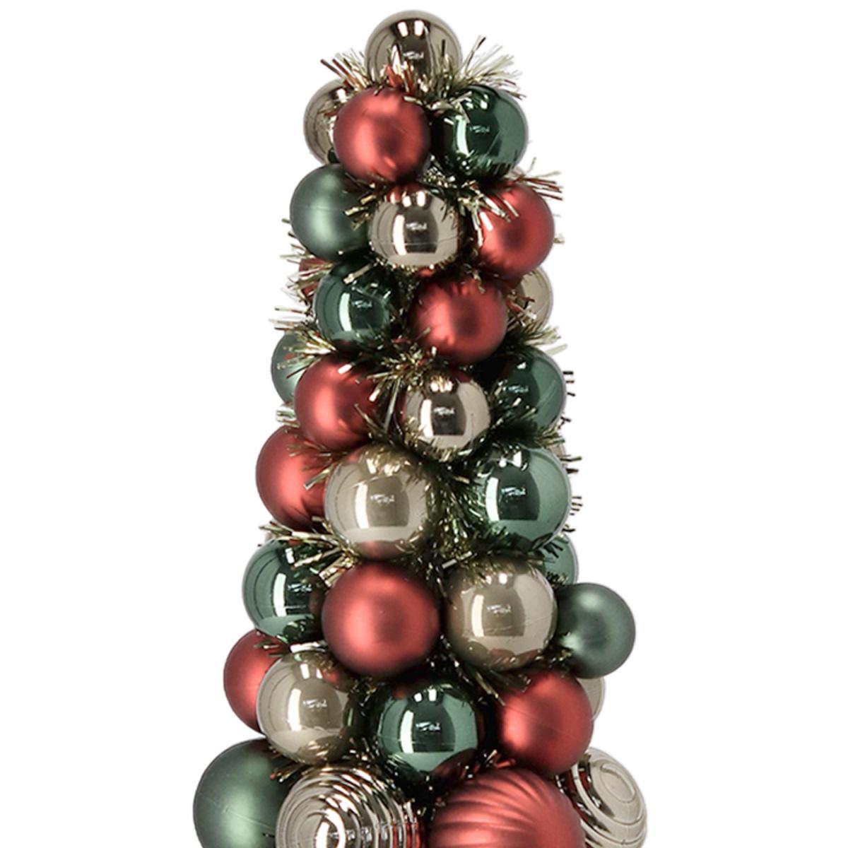 Albero Natale cm.39 Perle Rosso Verde |Bizzotto