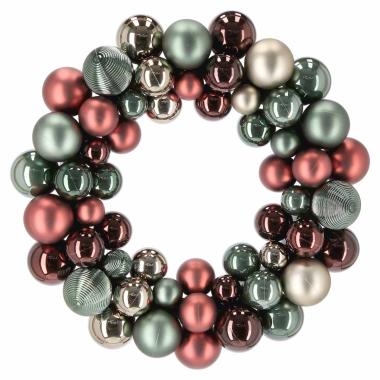 Ghirlanda cm.ÃƒÂ˜34 Perle Mini Ball Rosso Verde |Bizzotto