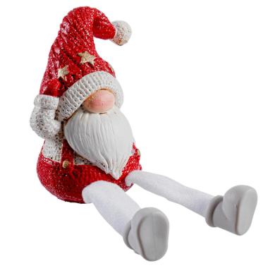 Babbo Natale Resina con Campanella e Gambe cm.8x12 | Bizzotto