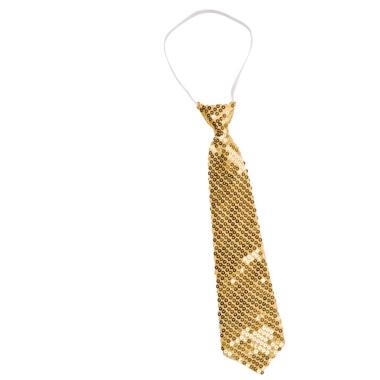 Cravatta con paillettes oro