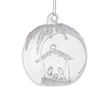 Pallina Natale Vetro cm.8 con NativitÃƒÂ  | Bizzotto