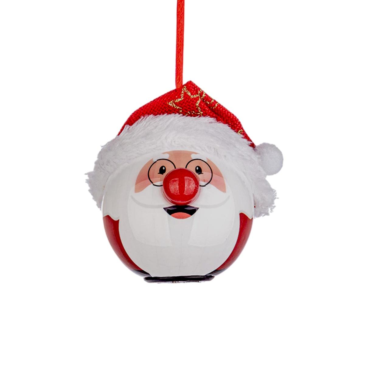 Pallina Natale cm.ÃƒÂ˜8 Babbo Natale con LED |Bizzotto