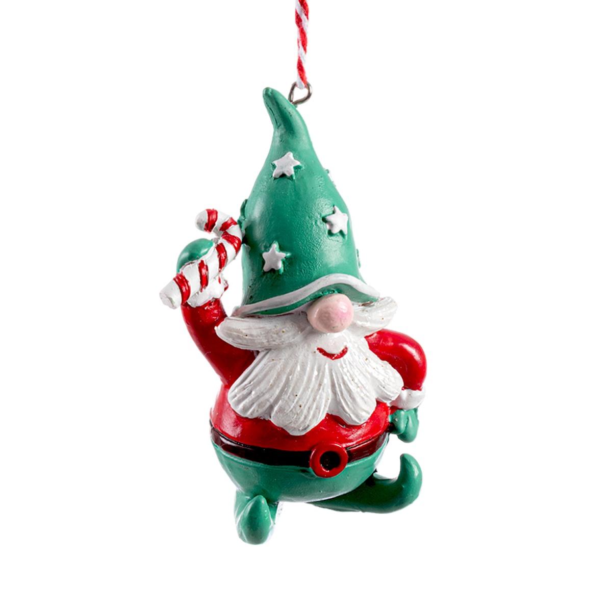 Babbo Natale Resina con Candy cm.9 |Bizzotto