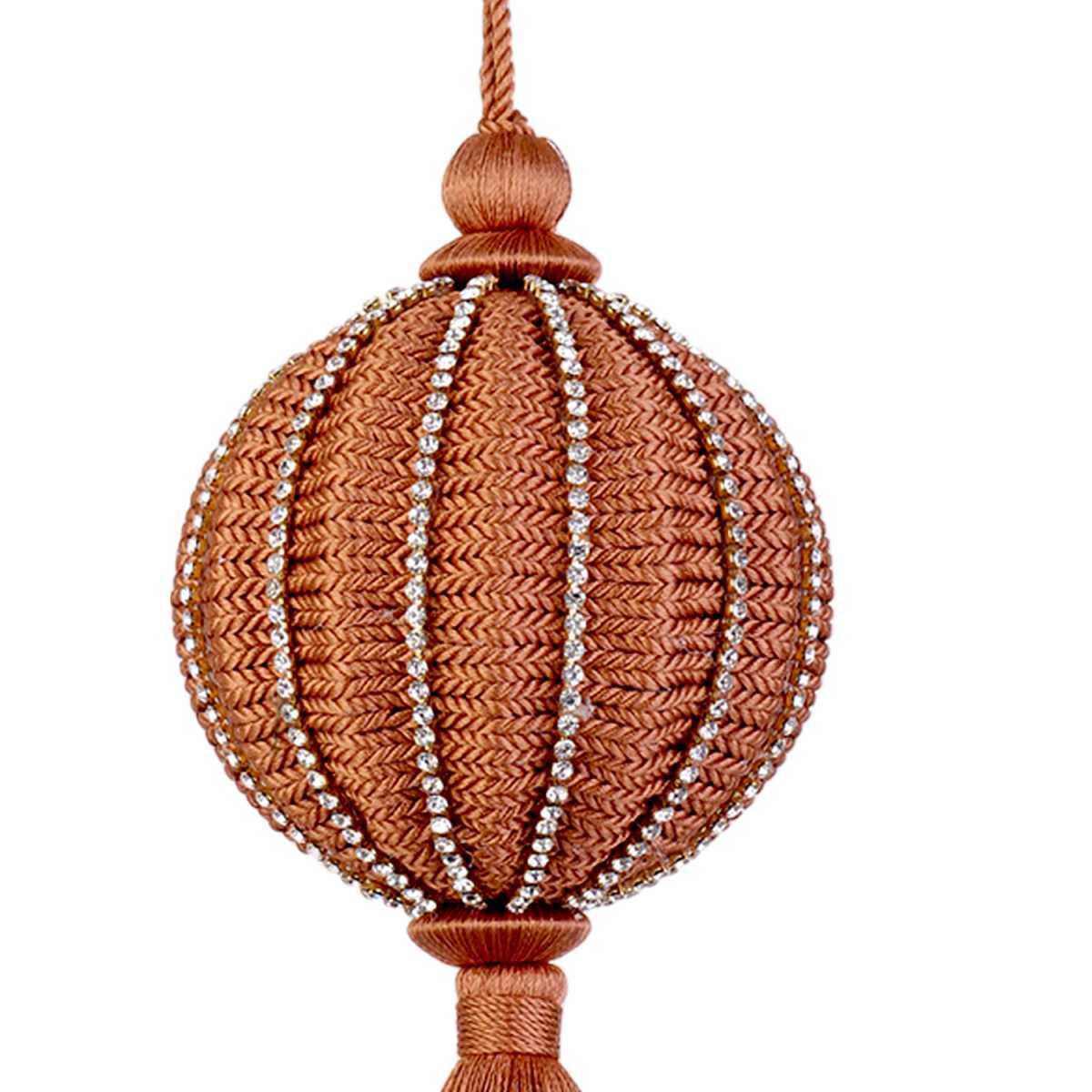 Decorazione Natalizia Drops Tortora con Decori Oro cm.8,5x26 |Bizzotto