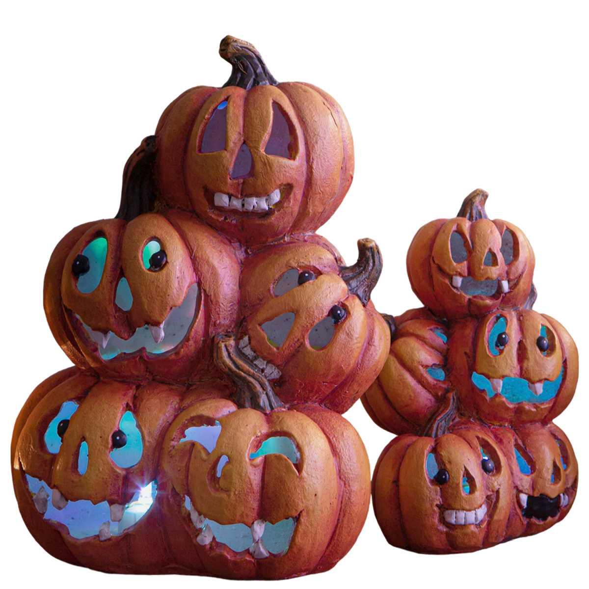 Zucca Resina con Luce Led cm.16x21 |Bianchi Dino