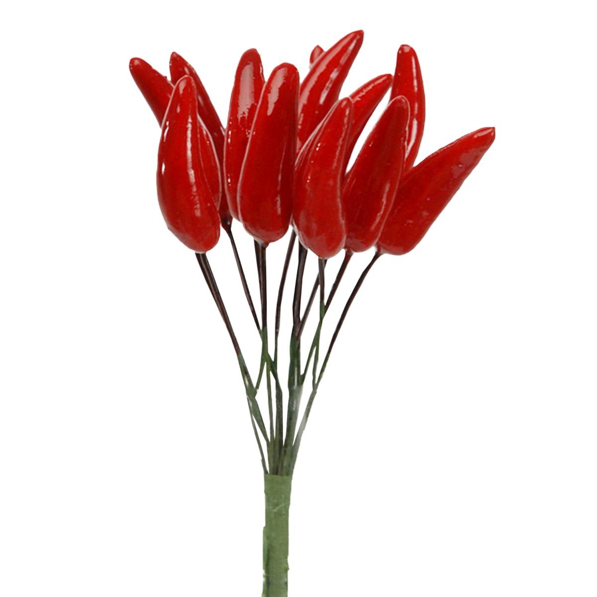 Decorazione Verdura Artificiale Peperoncino Set pz.12 cm.11 | Bianchi Dino