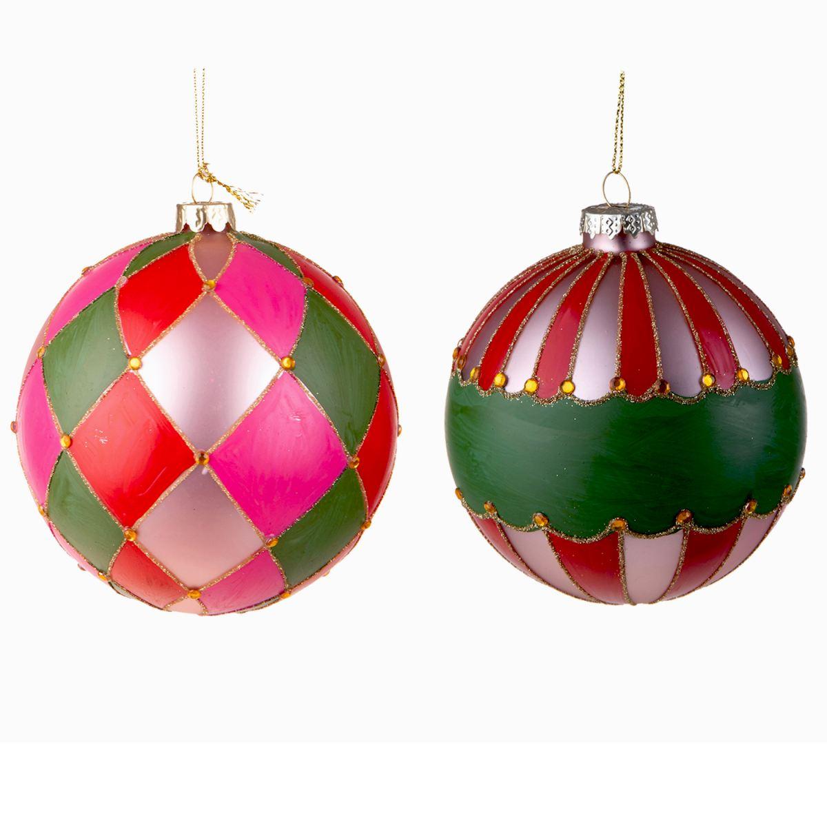 Pallina Natale Vetro cm.ÃƒÂ˜12 Carosello Multicolor |Bianchi Dino